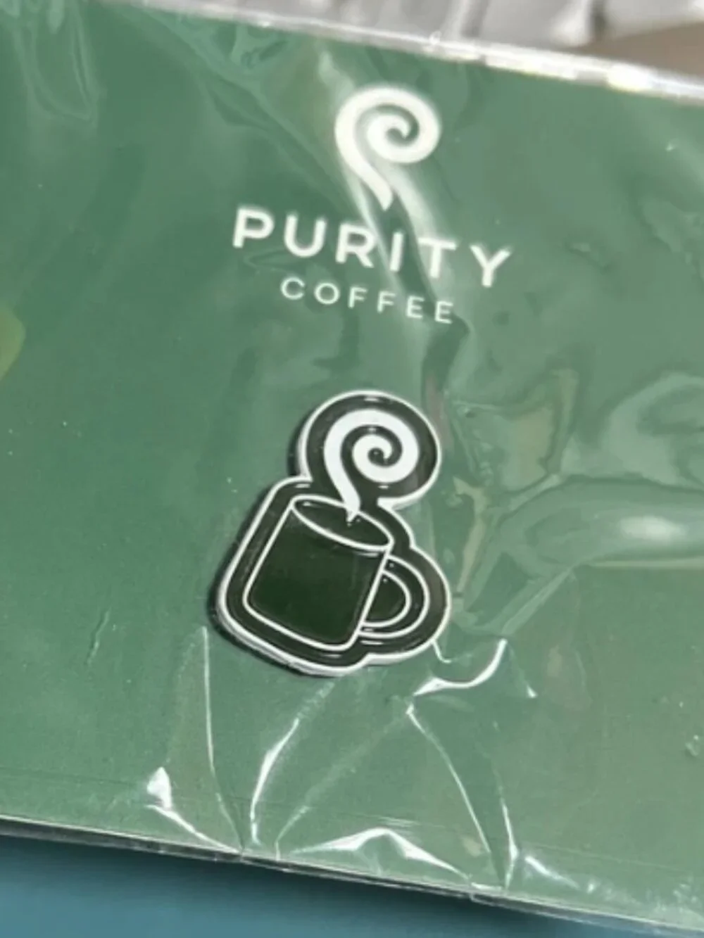 New Purity Coffee Enamel Coffee Mug Logo Pin (NIP)